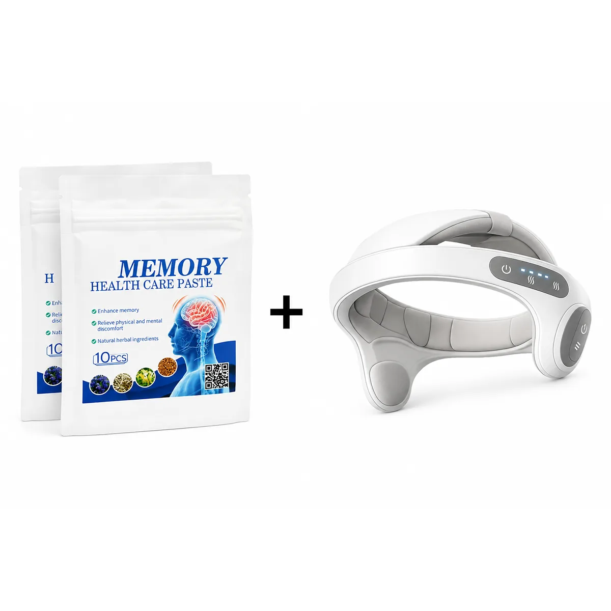 The Wrenmere Kit — Memory Health Care patches plus a white scalp massager instrument